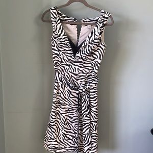 White House Black Market Satin Zebra Dress